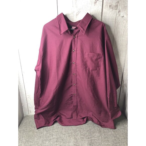 Red Kap Other - Red Kap Men Size XXL Burgundy Long Sleeves Button Down Shirt w/ Pocket